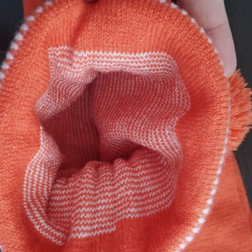 Children's scarf and hat set, orange, up to 5 years
