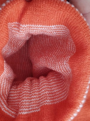 Children's scarf and hat set, orange, up to 5 years
