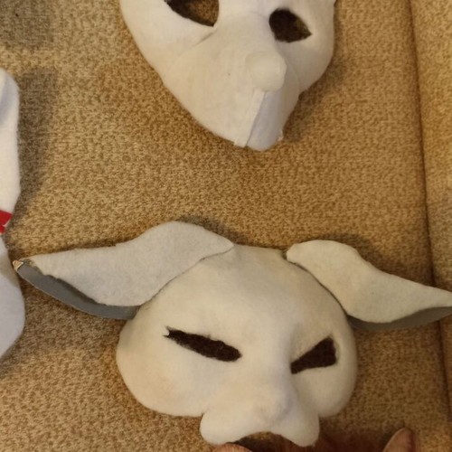 4 Therian animal cosplay masks, handmade, unfinished