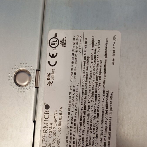 Supermicro servers used, 2x 5017c-mtrf and 1x 5017c-urf with 16GB RAM