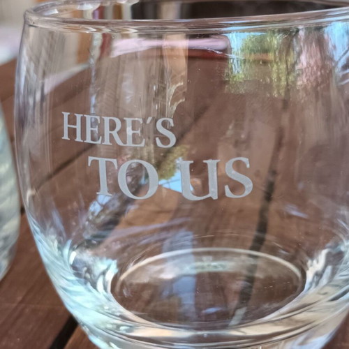 Chivas and Dewar's Whisky Glasses set of 3 like new
