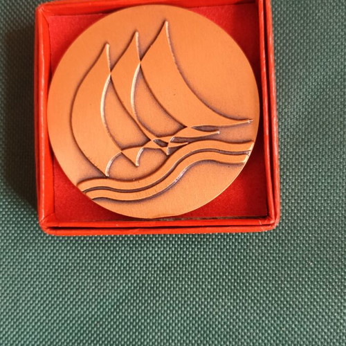 Collectible Sailing Medal Half Ton Cup Greece '82 large size, like new