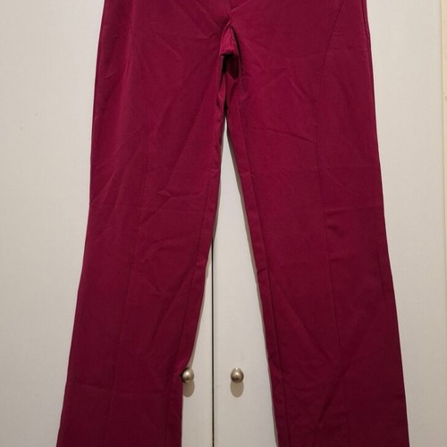 Y2K Versace Stretch Pants Straight Leg Dark Fuchia Size 32/46 New