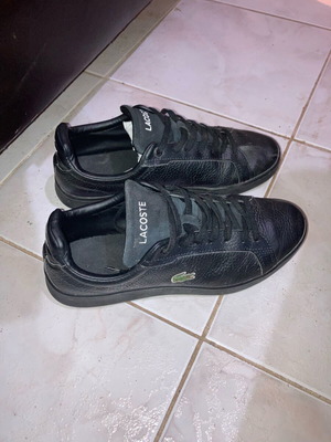 Lacoste leather shoes like new, size 42, black