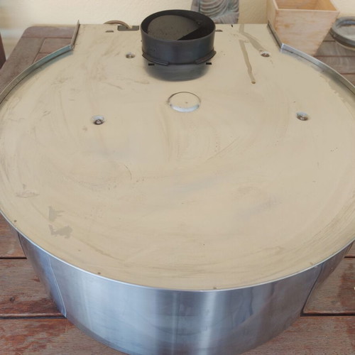 Inox round modern extractor hood like new