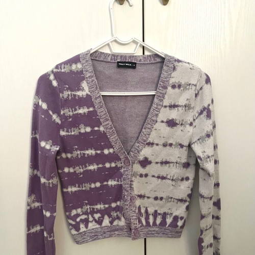 Tally Weijl purple tie dye cropped bolero jacket like new