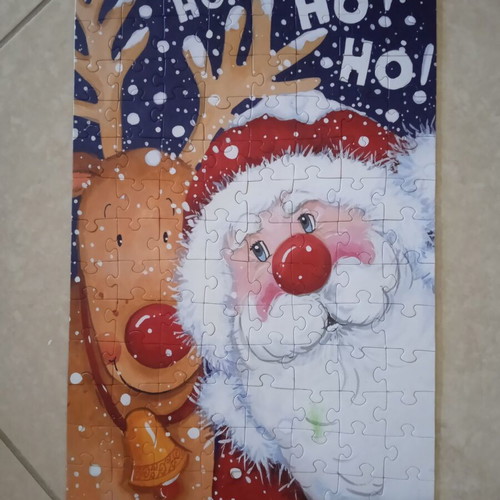 Santa Claus and Rudolph children's puzzle 100 pieces Trefl used