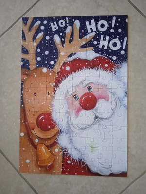 Santa Claus and Rudolph children's puzzle 100 pieces Trefl used