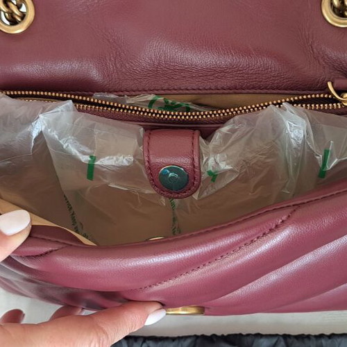 Pinko shoulder bag new, bordeaux, soft leather