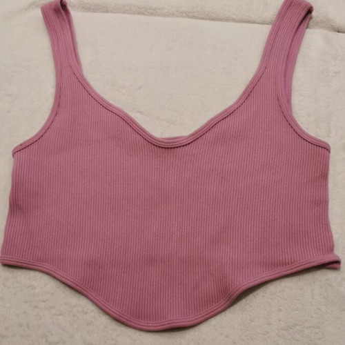Elastic ribbed top size M new