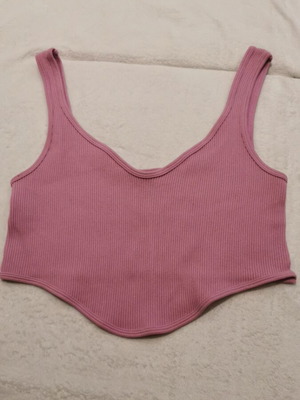 Elastic ribbed top size M new