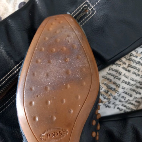 Tod's black leather boots size 38