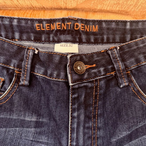 Element denim bermuda shorts new, size 32, blue