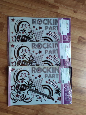 Rockin Party decorative sticker set 30 x 48