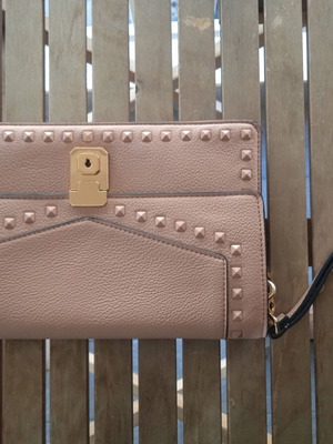 Topshop bag used, beige with gold details