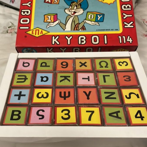 Retro Board Game EPA 1989 - Cubes 114: Alphabet & Numbers Bugs Bunny Warner Bros