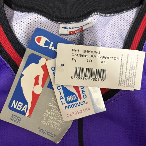 Vintage Toronto Raptors 1995 Champion jersey XL brand new with tags