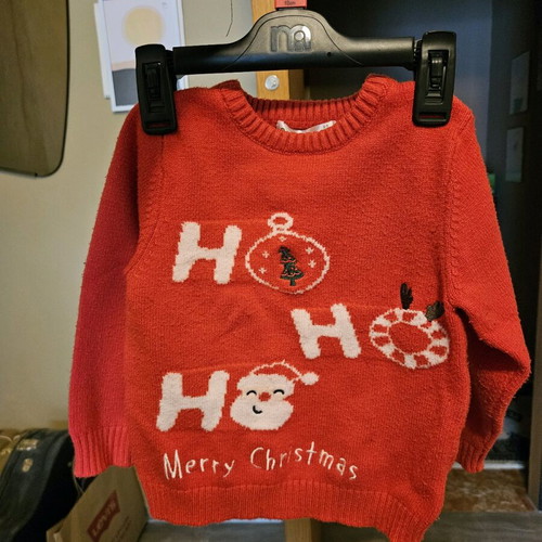 Prenatal Christmas sweater used, red, for 2-3 years old