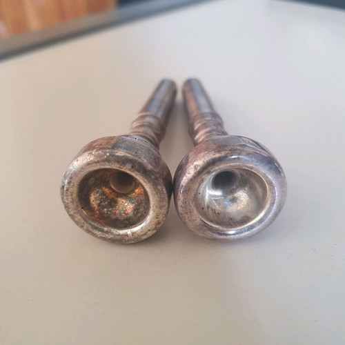 Trumpet mouthpieces used, set of 2, 7c & 11/2c
