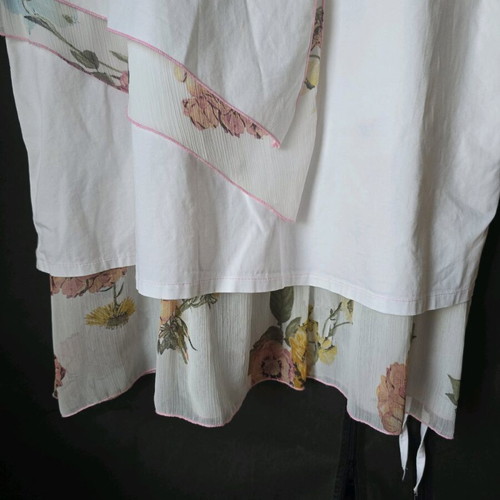 Top Ten Syran Long Women's Skirt like new, double fabric, size 54, white and pink