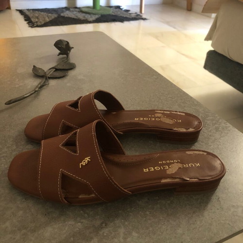 Kurt Geiger brown leather sandals used size 39