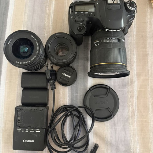 Canon EOS 80D camera kit like new with lenses and accessories