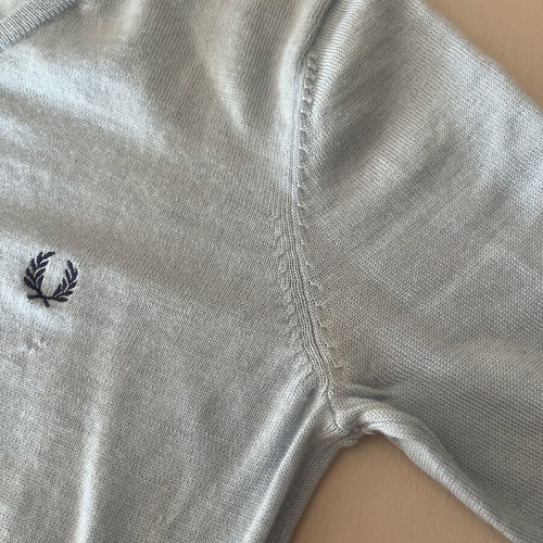 Fred Perry thin sweater used, turquoise, size S
