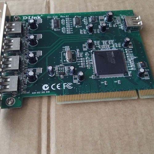 D-Link DU-520 PCI 5-Port Hi-Speed USB 2.0 Desktop Adapter like new