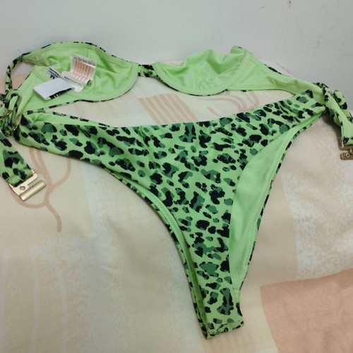 Twiin bikini set like new, green with leopard print, size M