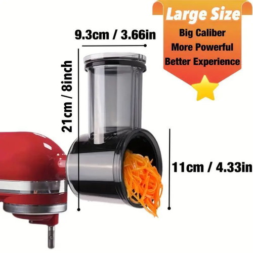 KitchenAid mixer cutting-grating attachment with 5 blades