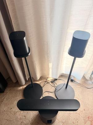 Sonos Home Cinema 5.1 σύστημα σαν καινούργιο με Beam Gen 2, One, Sub Mini, βάσεις