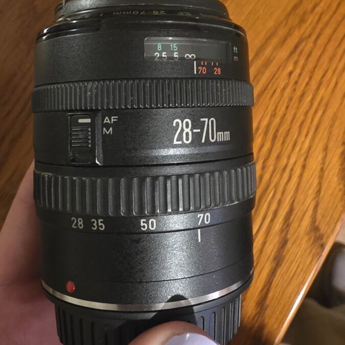 Canon EF 28 to 70mm f/3.5 to 4.5 Zoom Lens used