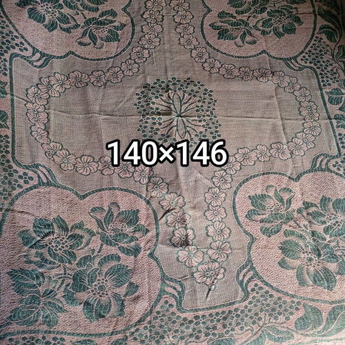 Vintage tablecloth used, grandmother's woven