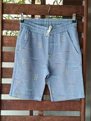 Zara kids Παιδικό σορτς μέγεθος 9-10, σαν καινούργιο, γκρι με σχέδια