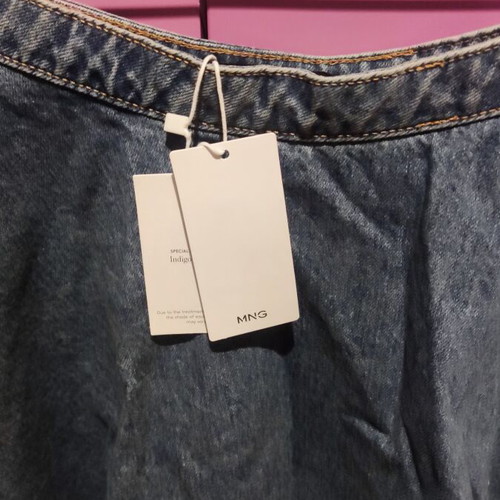 Mango Flared Denim Mini Skirt Medium, New