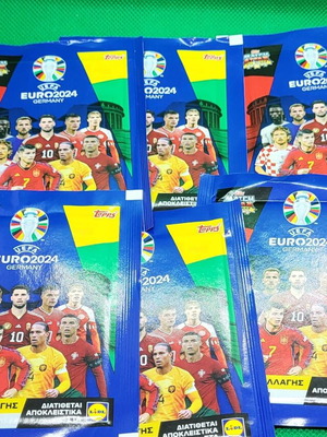 Match Attax All Stars Topps UEFA Euro 2024 card packs new, 6 pieces