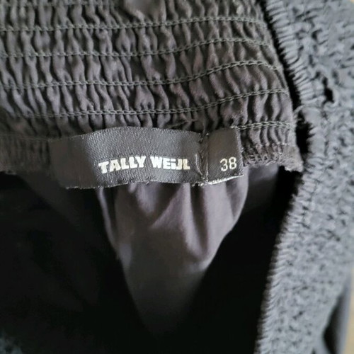 Tally Weijl black one-piece shorts like new with belt, size 38