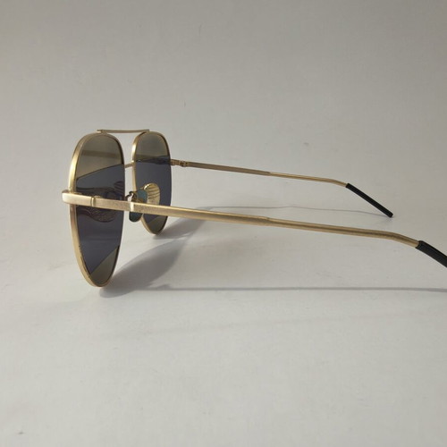 Unisex sunglasses new, gold color with split lens design