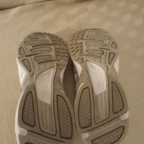 Puma women's athletic shoes, white and grey, size 38