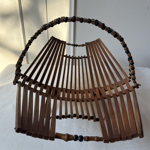 Vintage Folding Fruit Basket Mid-Century Modern like new
