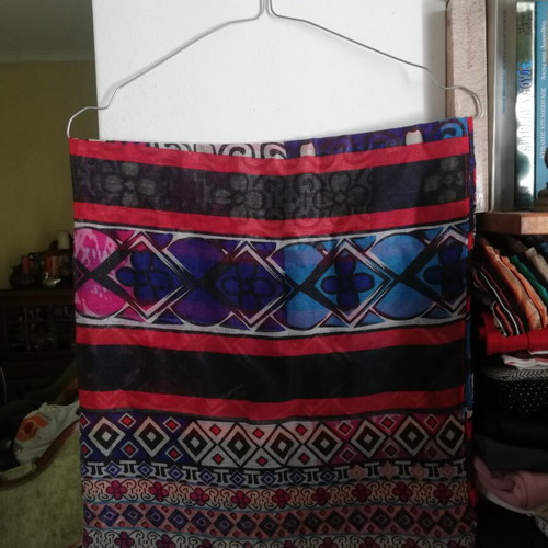 Multicolor airy scarf like new, polyester, approx. 175 cm