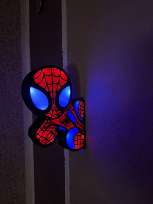 3D Print Spiderman Lightbox Double Side USB Powered