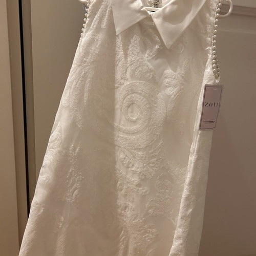 Girls' dress white new, ideal for special occasions, sizes 122-128 cm