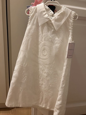 Girls' dress white new, ideal for special occasions, sizes 122-128 cm
