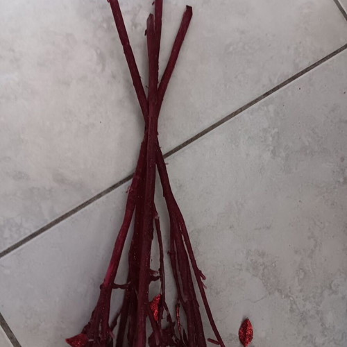 Plastic decorative plants used, branches