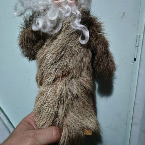 Santa Claus with fur from Sweden like new, 30 cm