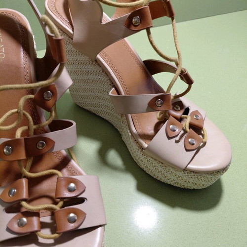 Migato platform sandals with laces like new, size 39, beige