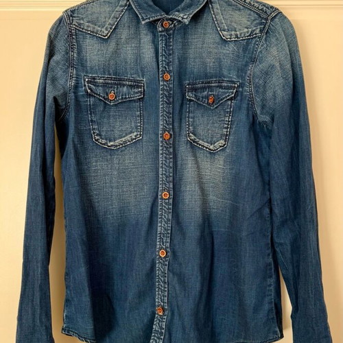 Denim shirt Maison Scotch like new, size M, blue