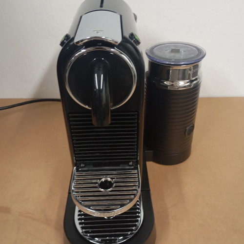 Delonghi Nespresso coffee machine with milk frother