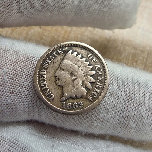 Indian Head Cent 1863 USA like new